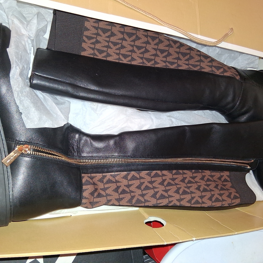 Michael Kors Black and Brown Winter Boots